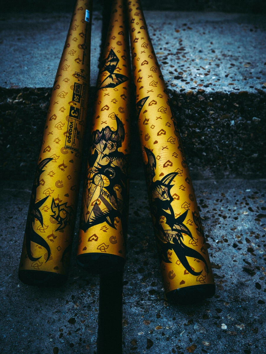 2023 DeMarini Voodoo One Gold BBCOR (-3) Baseball Bat: WBD2352010 - Image 2