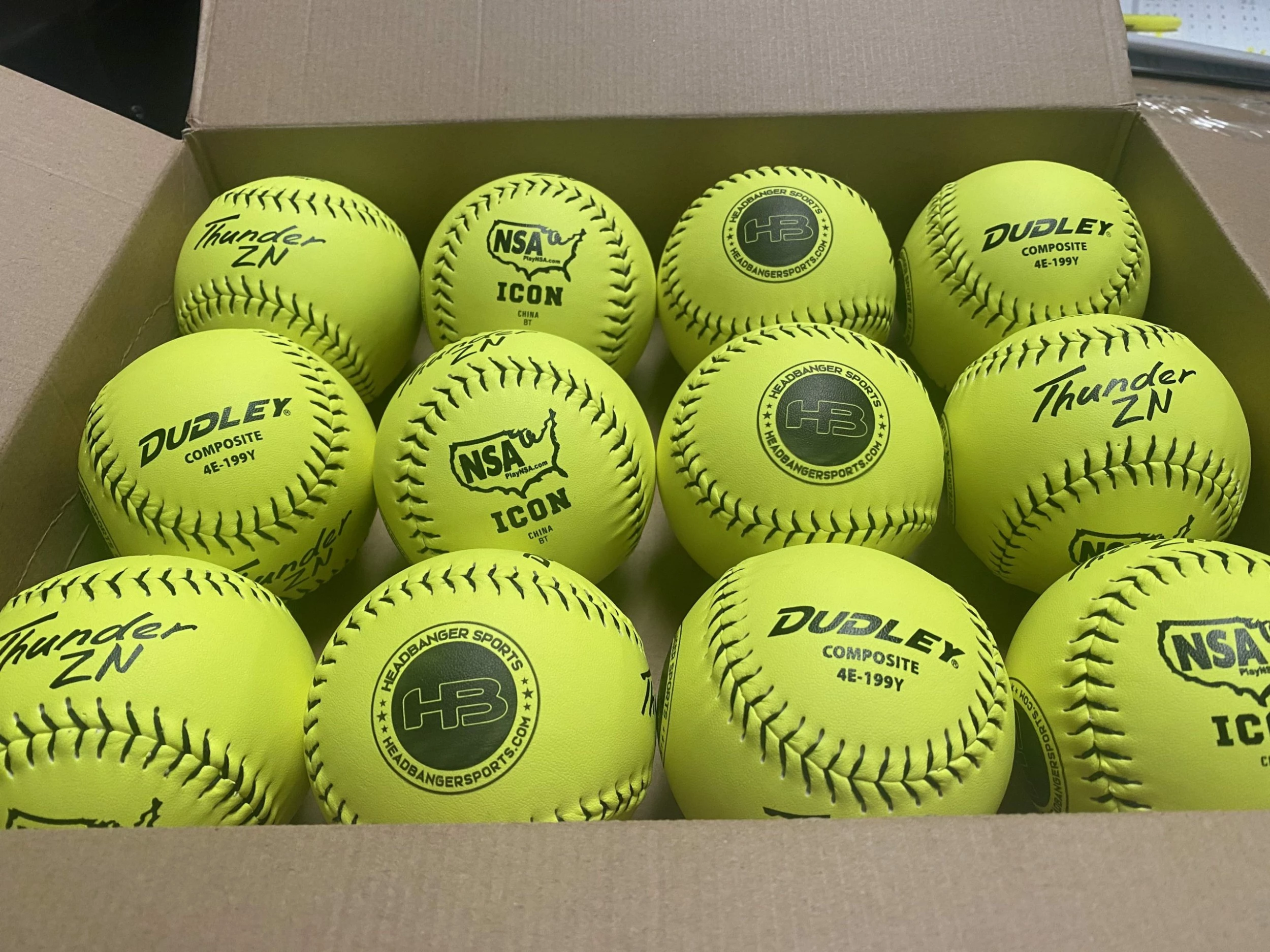 Dudley Thunder ZN HYCON ICON NSA 12" Slowpitch Softballs (DOZEN): 4E199Y - Image 3