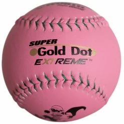 Worth Pink 12" ISA Super Gold Dot 44/400 Slowpitch Softballs (Dozen): WIS12CP