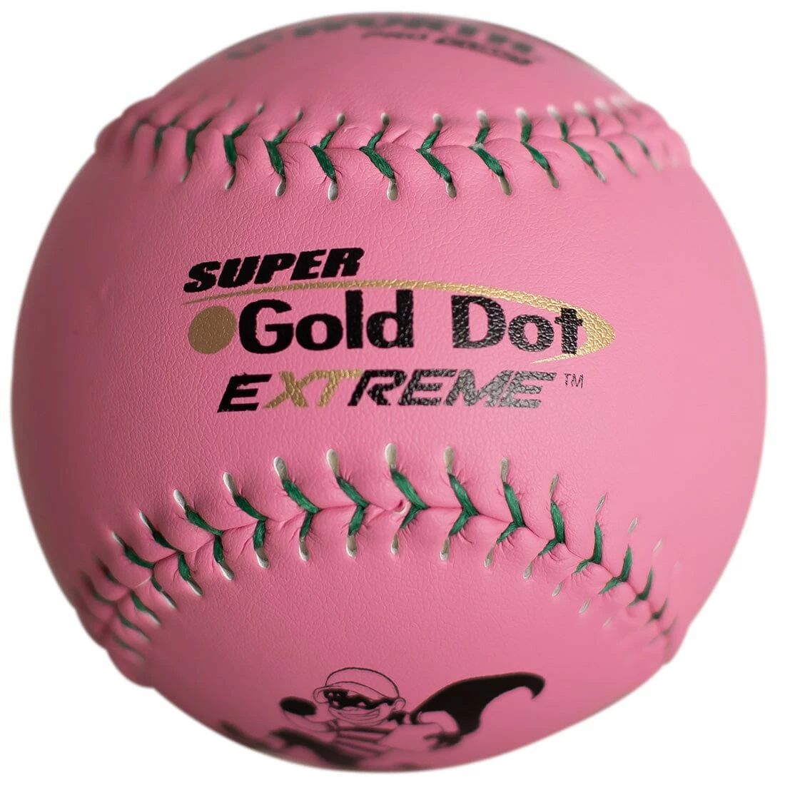 Worth Pink 12" ISA Super Gold Dot 44/400 Slowpitch Softballs (Dozen): WIS12CP