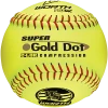 Worth 12" Super Gold Dot WSL Slowpitch Softballs (Dozen): YS44WSLS